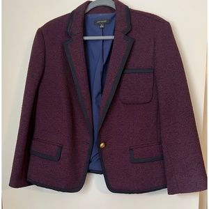 Ann Taylor Navy and Burgundy Blazer Size 18